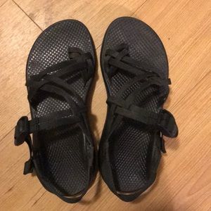 Black Double Strap Chacos - W8